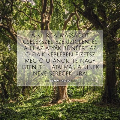 Jeremiás 32:18 KAR Bibliai verskép