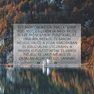 Jeremiás 33:10 KAR Bibliai verskép