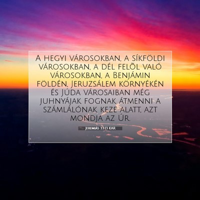 Jeremiás 33:13 KAR Bibliai verskép