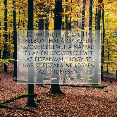Jeremiás 33:20 KAR Bibliai verskép