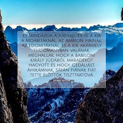 Jeremiás 40:11 KAR Bibliai verskép