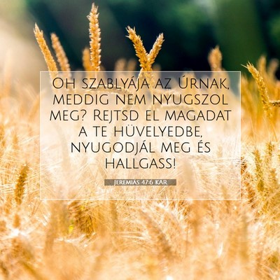 Jeremiás 47:6 KAR Bibliai verskép