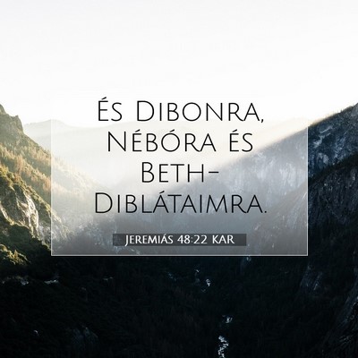 Jeremiás 48:22 KAR Bibliai verskép