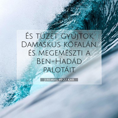 Jeremiás 49:27 KAR Bibliai verskép