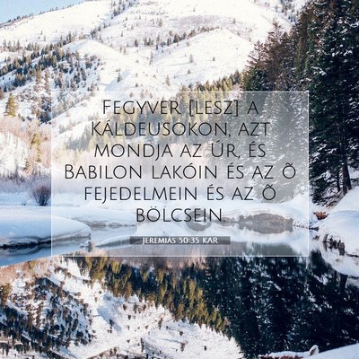 Jeremiás 50:35 KAR Bibliai verskép