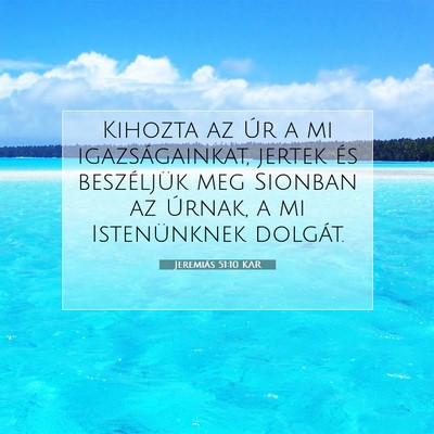 Jeremiás 51:10 KAR Bibliai verskép