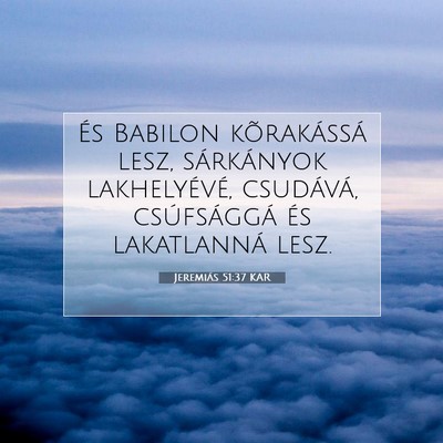 Jeremiás 51:37 KAR Bibliai verskép