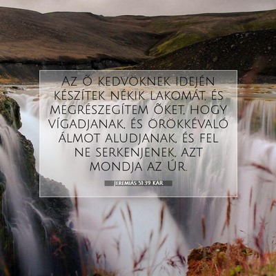Jeremiás 51:39 KAR Bibliai verskép