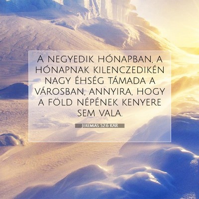 Jeremiás 52:6 KAR Bibliai verskép