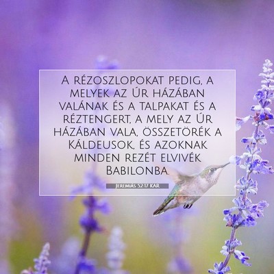 Jeremiás 52:17 KAR Bibliai verskép