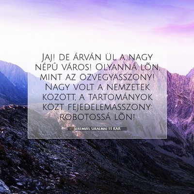 Jeremiás siralmai 1:1 Bibliai vers magyarázata