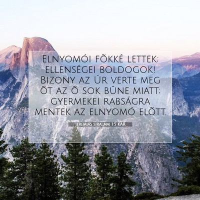 Jeremiás siralmai 1:5 Bibliai vers magyarázata