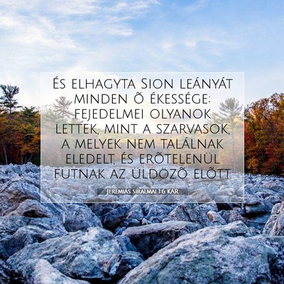 Jeremiás siralmai 1:6 Bibliai vers magyarázata