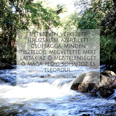 Jeremiás siralmai 1:8 Bibliai vers magyarázata