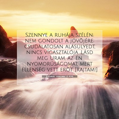 Jeremiás siralmai 1:9 Bibliai vers magyarázata