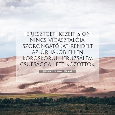 Jeremiás siralmai 1:17 Bibliai vers magyarázata