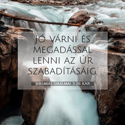 Jeremiás siralmai 3:26 KAR Bibliai verskép