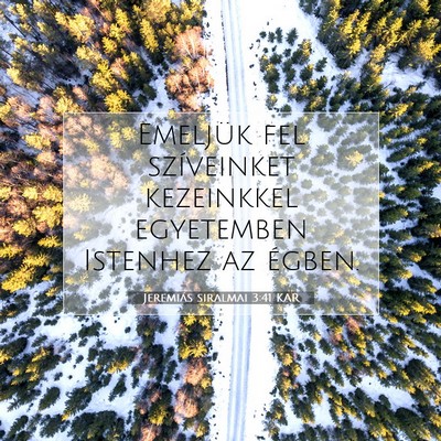 Jeremiás siralmai 3:41 KAR Bibliai verskép