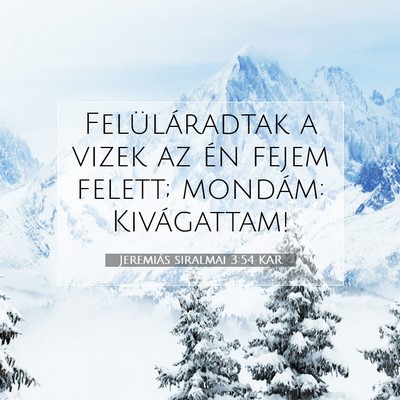 Jeremiás siralmai 3:54 KAR Bibliai verskép