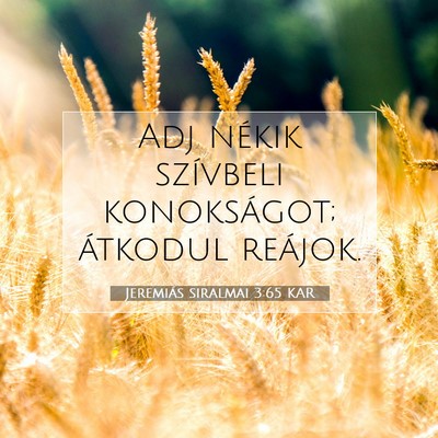 Jeremiás siralmai 3:65 KAR Bibliai verskép
