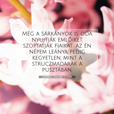 Jeremiás siralmai 4:3 KAR Bibliai verskép
