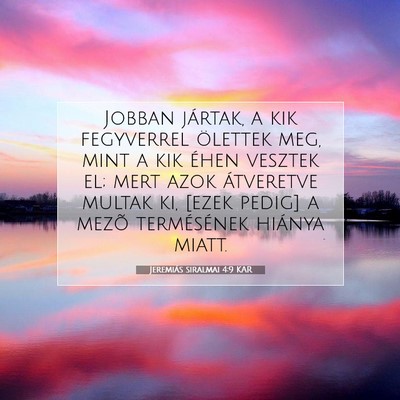 Jeremiás siralmai 4:9 KAR Bibliai verskép