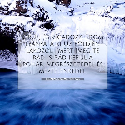 Jeremiás siralmai 4:21 KAR Bibliai verskép