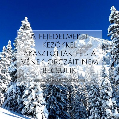 Jeremiás siralmai 5:12 KAR Bibliai verskép