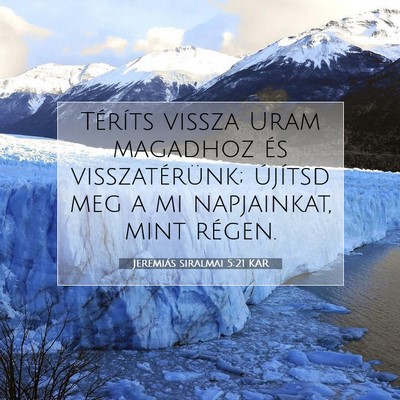 Jeremiás siralmai 5:21 KAR Bibliai verskép