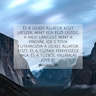 Ezékiel 1:13 Bibliai vers magyarázata