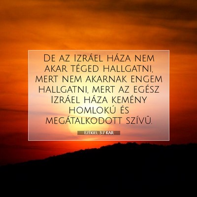 Ezékiel 3:7 Bibliai vers magyarázata