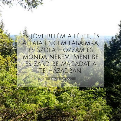 Ezékiel 3:24 Bibliai vers magyarázata