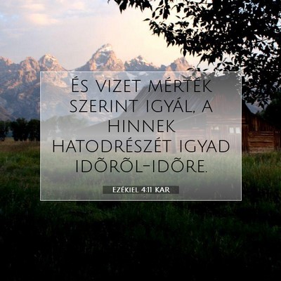 Ezékiel 4:11 Bibliai vers magyarázata