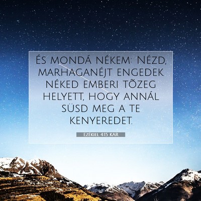 Ezékiel 4:15 Bibliai vers magyarázata