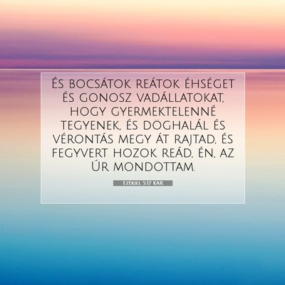 Ezékiel 5:17 Bibliai vers magyarázata