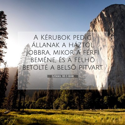 Ezékiel 10:3 Bibliai vers magyarázata