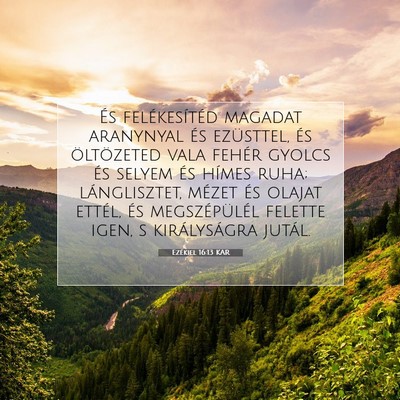 Ezékiel 16:13 Bibliai vers magyarázata