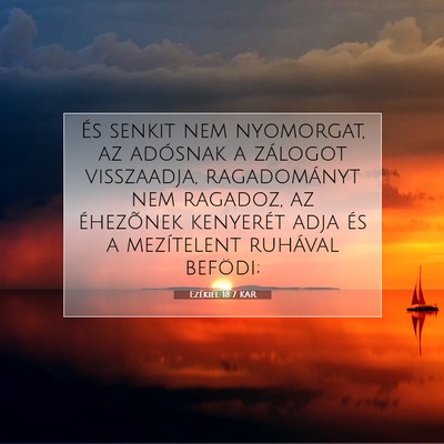 Ezékiel 18:7 Bibliai vers magyarázata