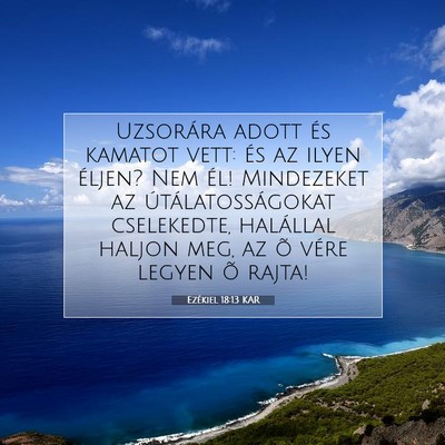 Ezékiel 18:13 KAR Bibliai verskép
