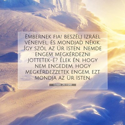 Ezékiel 20:3 Bibliai vers magyarázata