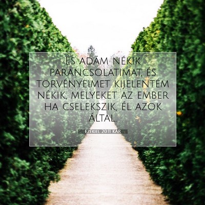Ezékiel 20:11 Bibliai vers magyarázata