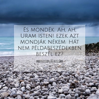 Ezékiel 20:49 Bibliai vers magyarázata