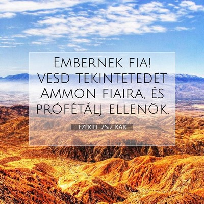 Ezékiel 25:2 Bibliai vers magyarázata