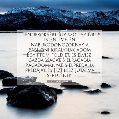Ezékiel 29:19 Bibliai vers magyarázata