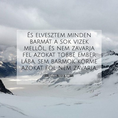 Ezékiel 32:13 Bibliai vers magyarázata