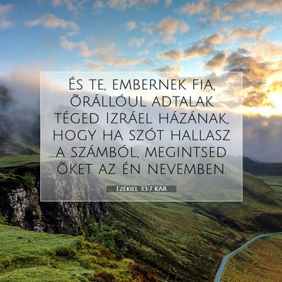 Ezékiel 33:7 Bibliai vers magyarázata