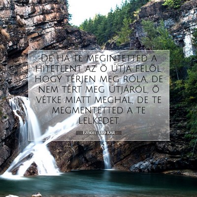 Ezékiel 33:9 Bibliai vers magyarázata
