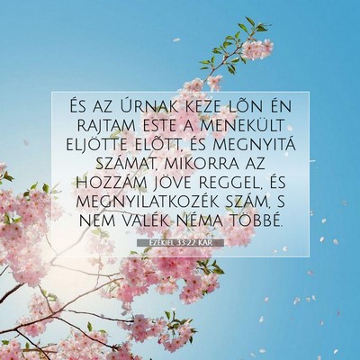 Ezékiel 33:22 KAR Bibliai verskép