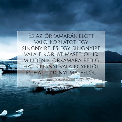 Ezékiel 40:12 Bibliai vers magyarázata
