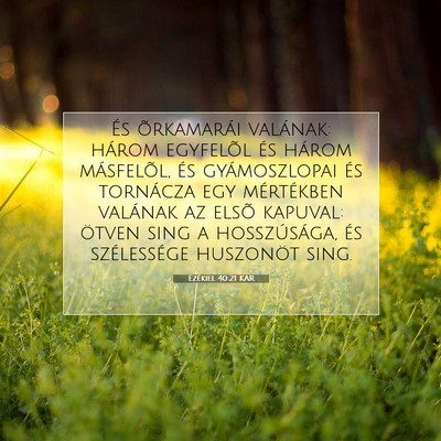 Ezékiel 40:21 Bibliai vers magyarázata